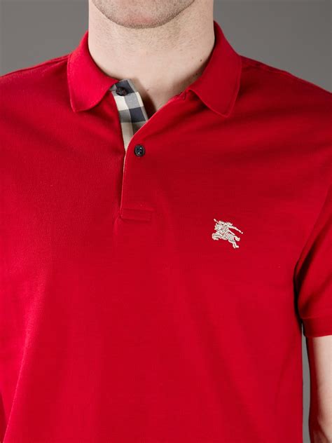 burberry redwood|red burberry polo shirt.